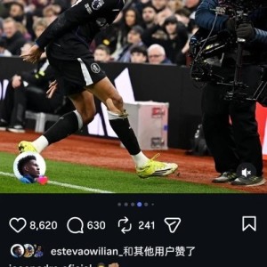 ggbet网页版-上演帽子戏法的若昂·佩德罗社媒晒照，恩佐、凯塞多等众队友点赞